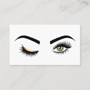 Carte De Visite Peintre de maquillage des yeux de Wink Green Eyes 