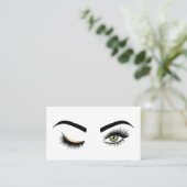 Carte De Visite Peintre de maquillage des yeux de Wink Green Eyes  (Debout devant)