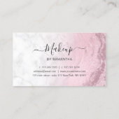 Carte De Visite Peintre de maquillage en marbre de parties scintil (Dos)