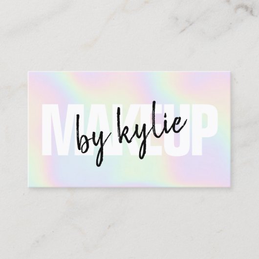 Carte De Visite Peintre de maquillage holographique signature en c (Devant)