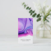 Carte De Visite Peintre de maquillage rose violet (Debout devant)