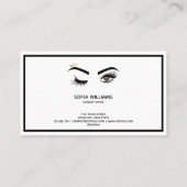 Carte De Visite Peintre de maquillage Wink Eye avec extension de c (Dos)