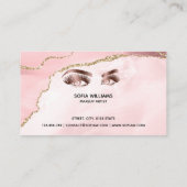 Carte De Visite Peintre de maquillage Wink Eye Beauty Blush Pink A (Dos)