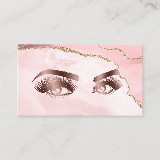 Carte De Visite Peintre de maquillage Wink Eye Beauty Blush Pink A (Devant)