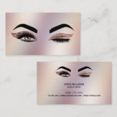 Carte De Visite Peintre de maquillage Wink Eye Lashes Rose Gold (Devant / Derrière)