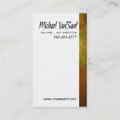 Carte De Visite Peintre de "résumé", artiste graphique, directeur (Dos)