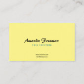 Carte De Visite Peintre de visage élégant bleu et jaune (Dos)