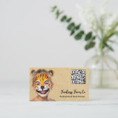 Carte De Visite Peintre de visage QR (Debout devant)