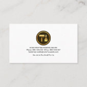 Carte De Visite Peintre d'or Retro Stylish (Dos)