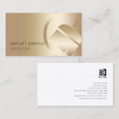 Carte De Visite Peintre Élégant Gras Peinture Brush Icône Or (Devant / Derrière)