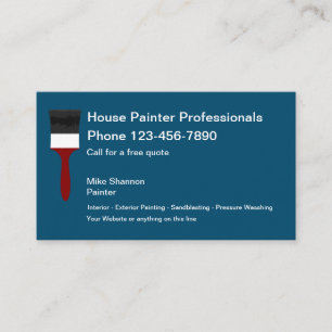 Carte De Visite Peintre en bâtiment de profession conçu