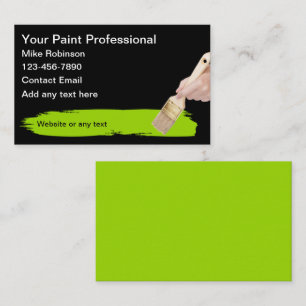 Carte De Visite Peintre en bâtiment professionnel Cool Paint