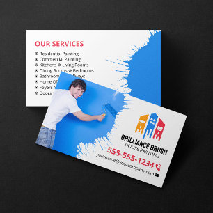 Carte De Visite Peintre en bâtiment professionnel Photo Entreprene