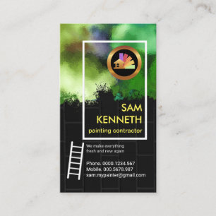 Carte De Visite Peintre en briques de Grunge