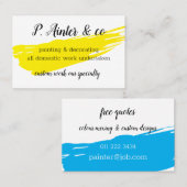 carte de visite peintre et décorateur (Devant / Derrière)