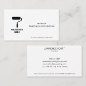Carte De Visite Peintre et décorateur Ajouter votre logo professio (Devant / Derrière)