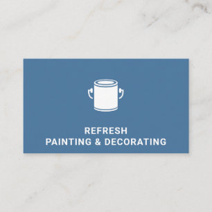 Carte De Visite Peintre Et Décorateur Peinture Peut Bleu Moderne
