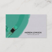 Carte De Visite Peintre et décorateur Turquoise moderne (Devant)