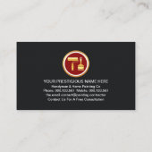 Carte De Visite Peintre gris bleu Vague Or (Dos)