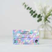 Carte De Visite Peintre Holographique coloré Maison (Debout devant)