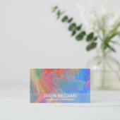 Carte De Visite Peintre Maison Moderne Professionnel Multicolor (Debout devant)