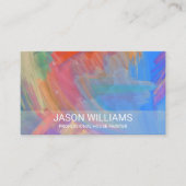 Carte De Visite Peintre Maison Moderne Professionnel Multicolor (Devant)