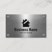 Carte De Visite Peintre Maison Service Moderne de Peinture Métal (Devant)