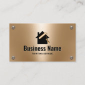 Carte De Visite Peintre Maison Service Moderne de Peinture Or (Devant)