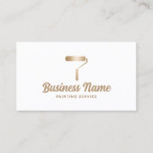 Carte De Visite Peintre Maison Service Moderne de Peinture Or (Devant)