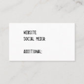 Carte De Visite Peintre moderne (Dos)