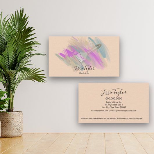 Carte De Visite Peintre murale Artiste Designer Maison Peintre