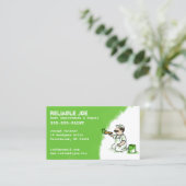 Carte De Visite Peintre Peinture verte Peinture | Entrepreneur en  (Debout devant)