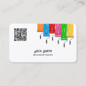 Carte De Visite Peintre personnalisé QR (Devant)