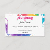 Carte De Visite Peintre photo coloré (Dos)