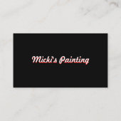 Carte De Visite peintre professionnel (Dos)