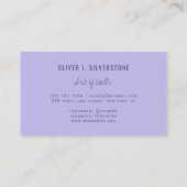 Carte De Visite Peintre professionnel couleur violet aquarelle bro (Dos)