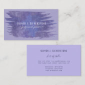 Carte De Visite Peintre professionnel couleur violet aquarelle bro (Devant / Derrière)