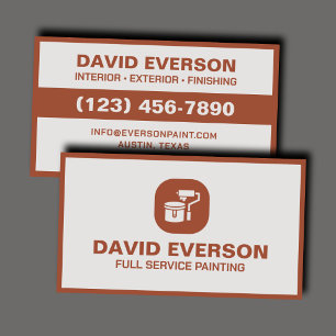 Carte De Visite Peintre Professionnel de Service Complet