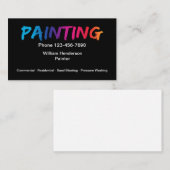 Carte De Visite Peintre professionnel simple Businesscards (Devant / Derrière)