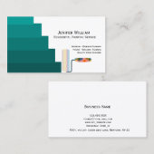 Carte De Visite Peintre résidentiel Couleurs vert foncé (Devant / Derrière)