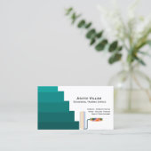 Carte De Visite Peintre résidentiel Couleurs vert foncé (Debout devant)