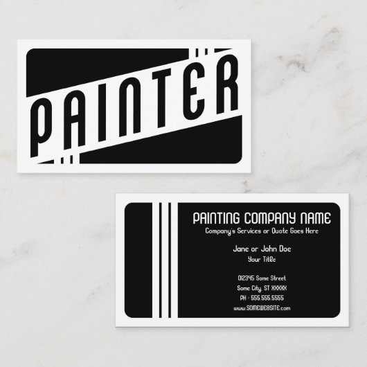Carte De Visite peintre rétro (Devant / Derrière)