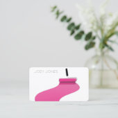 Carte De Visite Peintre Rose Service de Peinture Professionnelle (Debout devant)