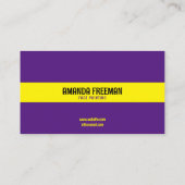 Carte De Visite Peintre unique violet et jaune (Dos)