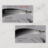 Carte De Visite Peintres à la Maison de peinture noir blanc à la m (Devant / Derrière)