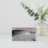 Carte De Visite Peintres à la Maison de peinture noir blanc à la m (Debout devant)