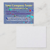 Carte De Visite Peintres Peinture Splashes (Devant / Derrière)