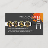 Carte De Visite Peinture à brosse d'échelle avec outils pour homme (Devant)