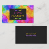 Carte De Visite Peinture à huile multicolore (Devant / Derrière)