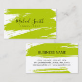 Carte De Visite Peinture à incandescence à chaux moderne (Devant / Derrière)